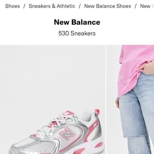 New Balance 530 Silver and Pink Athletic Shoes Size 11